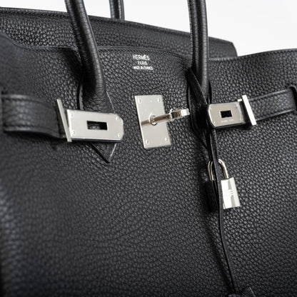 Hermes Birkin 35 Black Togo leather Palladium Hardware - 2010, N Square