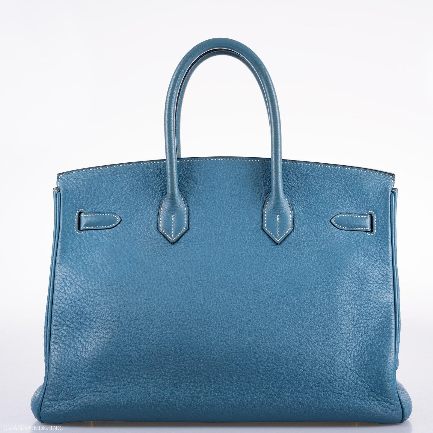 Hermes Birkin 35 Blue Jean Togo Gold Hardware - Square G