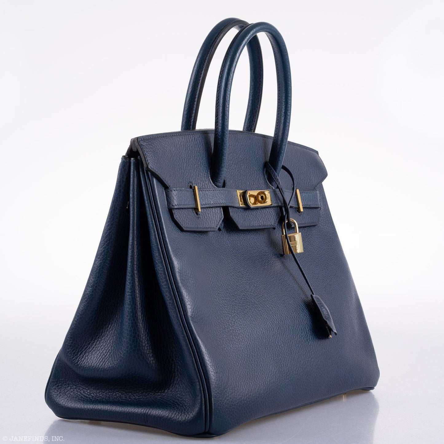 Hermes Birkin 35 Blue Saphire Ardennes leather Gold Hardware - Z Circle