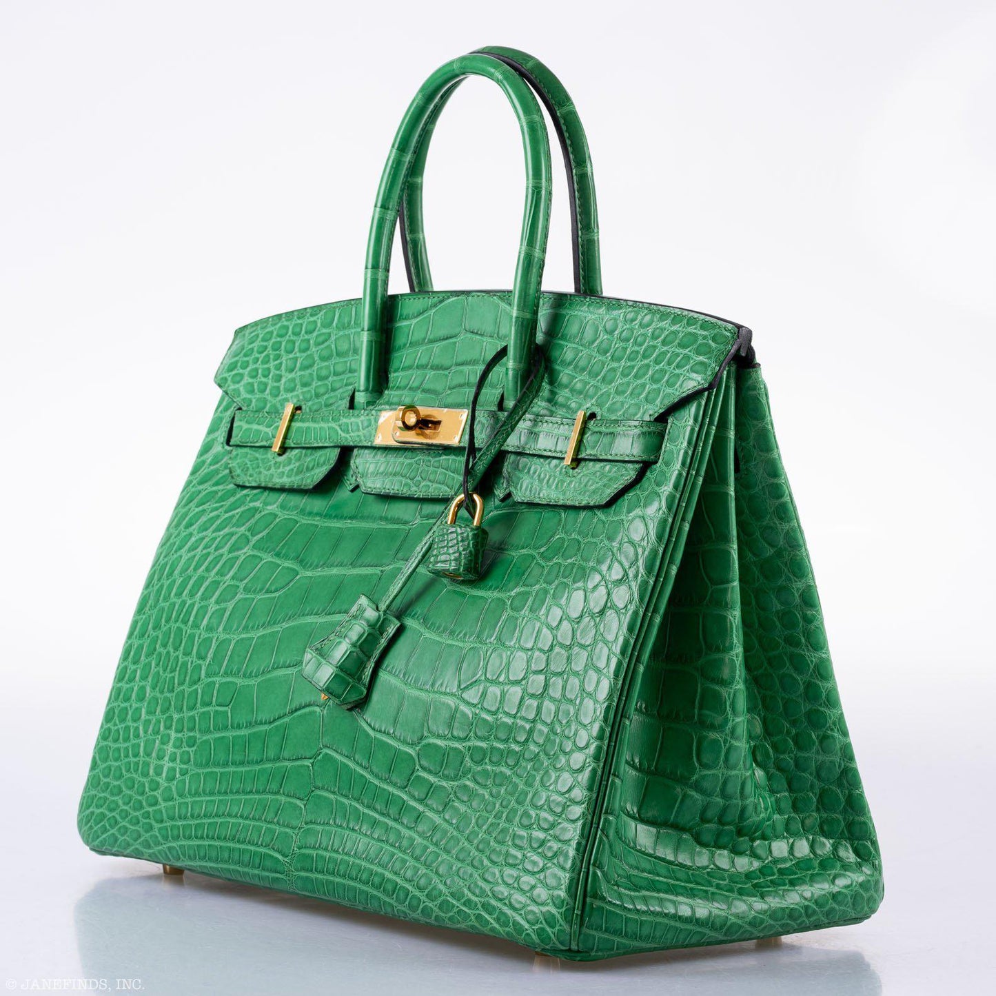 Hermes Birkin 35 Cactus Matte Alligator Gold Hardware - 2014, R