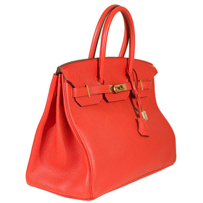 Hermes Birkin 35 Capucine Togo leather Gold Hardware - 2011, O Square