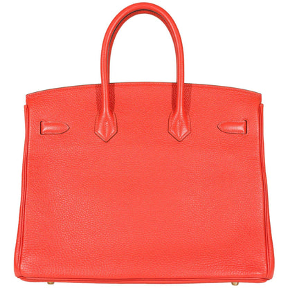 Hermes Birkin 35 Capucine Togo leather Gold Hardware - 2011, O Square