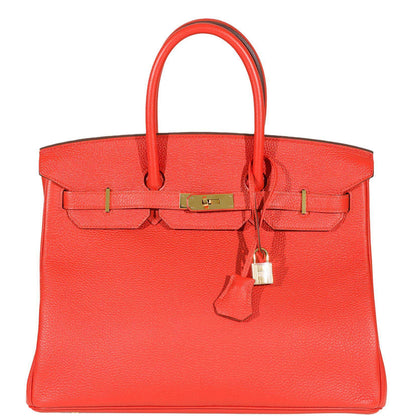 Hermes Birkin 35 Capucine Togo leather Gold Hardware - 2011, O Square