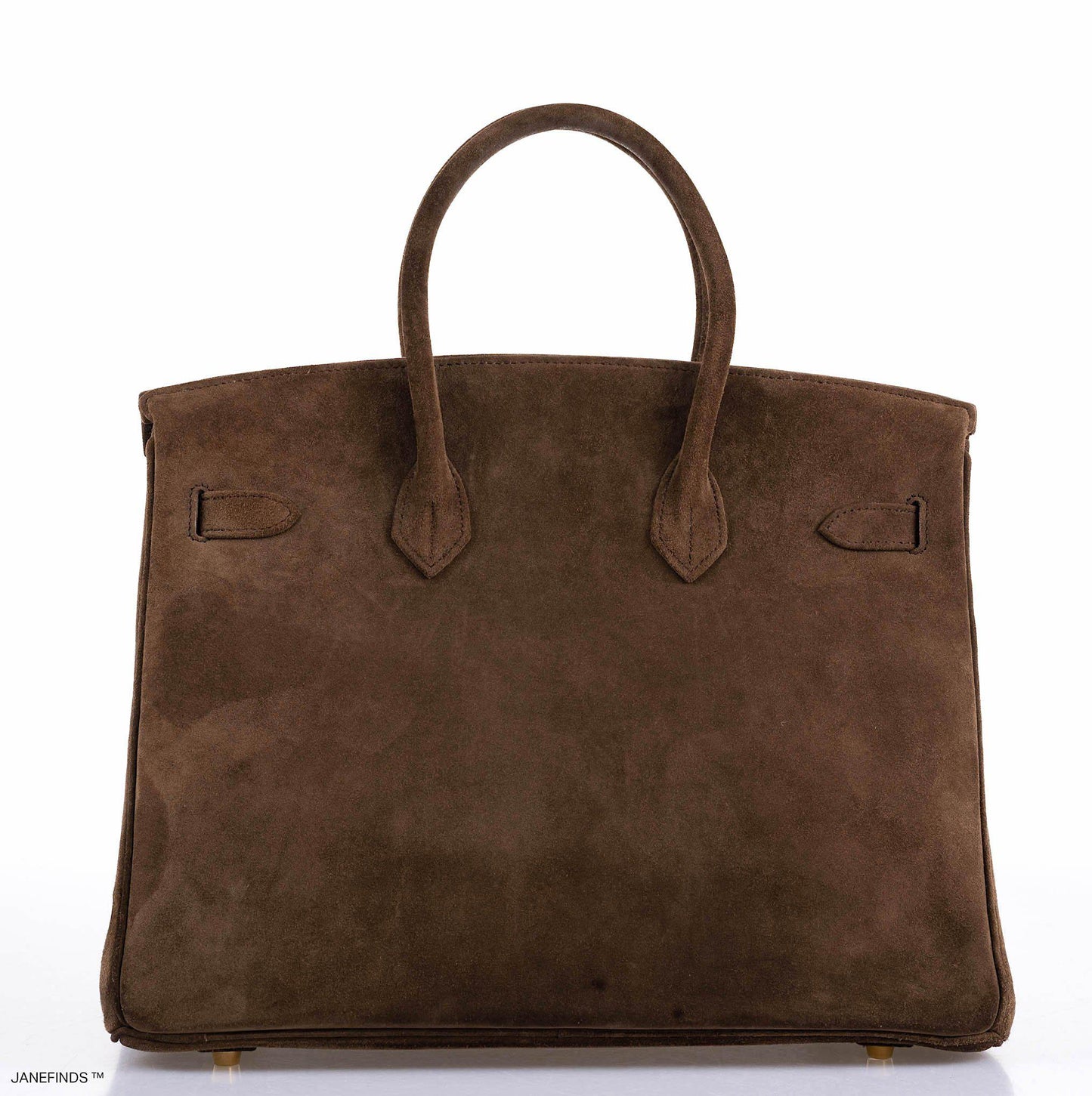 Hermes Birkin 35 Chocolate Veau Doblis Suede with Gold Hardware - 2011, O Square