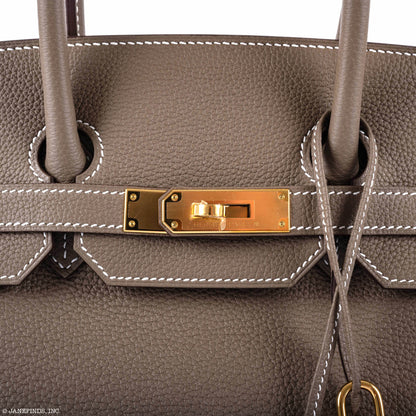 Hermes Birkin 35 Etoupe Togo Gold Hardware - 2019, D