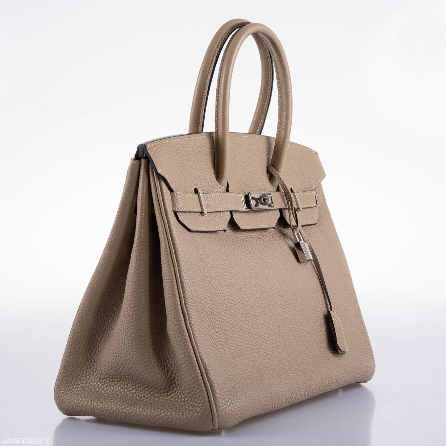 Hermes Birkin 35 Gris Tourterelle Togo with Palladium Hardware - 2009, M Square