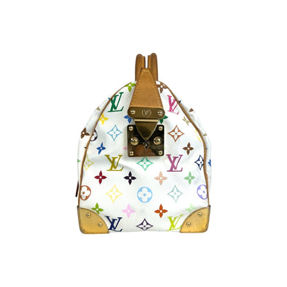 Louis Vuitton Speedy 30 White Multicolor Monogram Canvas