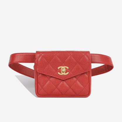 Vintage Belt Bag - Red Caviar