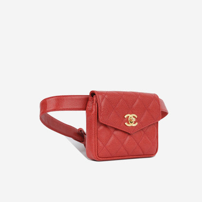 Vintage Belt Bag - Red Caviar