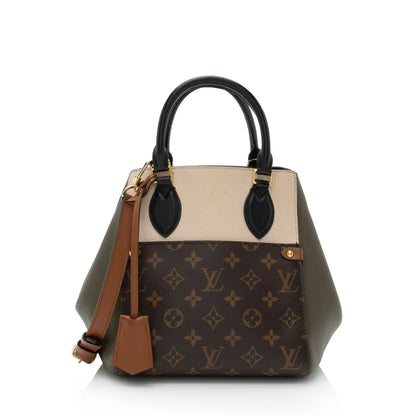 Louis Vuitton Calfskin Monogram Canvas Fold Tote PM (SHF-GYPLPT)