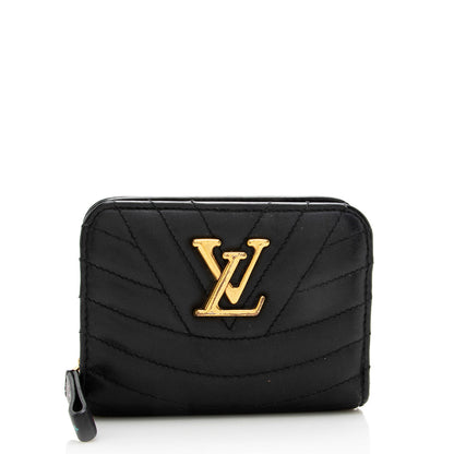 Louis Vuitton Calfskin New Wave Zippy Coin Wallet - FINAL SALE (SHF-18053)