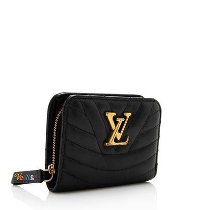 Louis Vuitton Calfskin New Wave Zippy Coin Wallet - FINAL SALE (SHF-18053)