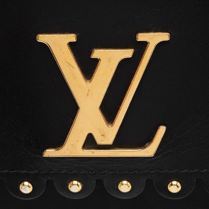 Louis Vuitton Calfskin Studded Chain Louise Shoulder Bag (SHF-tvxiQj)