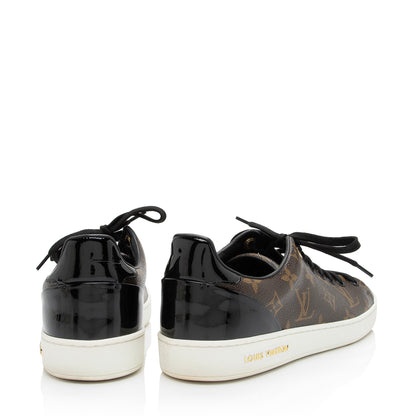 Louis Vuitton Monogram Canvas Patent Leather Front Row Sneakers - Size 8.5 / 38.5 (SHF-PPubqd)