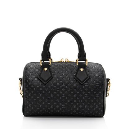 Louis Vuitton Nanogram Calfskin Speedy Bandouliere 20 Satchel (SHF-u2RMnx)