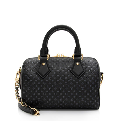 Louis Vuitton Nanogram Calfskin Speedy Bandouliere 20 Satchel (SHF-u2RMnx)