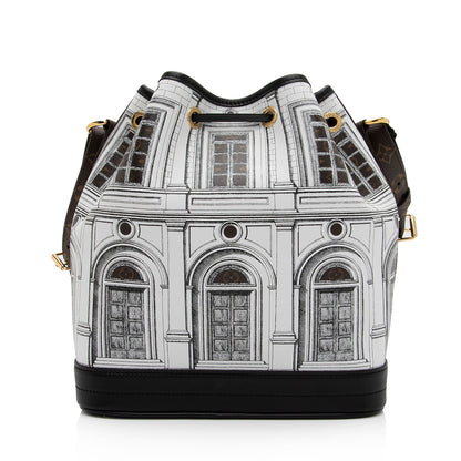 Louis Vuitton x Fornasetti Calfskin Architettura Noe MM Shoulder Bag (SHF-5ljjby)