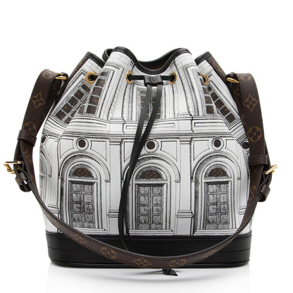 Louis Vuitton x Fornasetti Calfskin Architettura Noe MM Shoulder Bag (SHF-5ljjby)