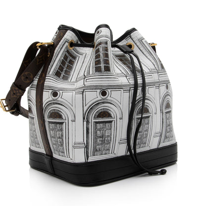 Louis Vuitton x Fornasetti Calfskin Architettura Noe MM Shoulder Bag (SHF-5ljjby)