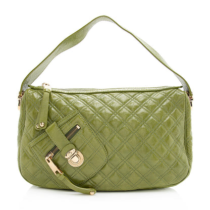 Marc Jacobs Quilted Patent Leather Ursula Shoulder Bag (SHF-20243)