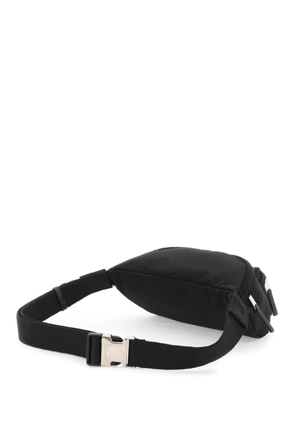 Palm Angels Canvas Waist Bag With Embroidered Logo. Men