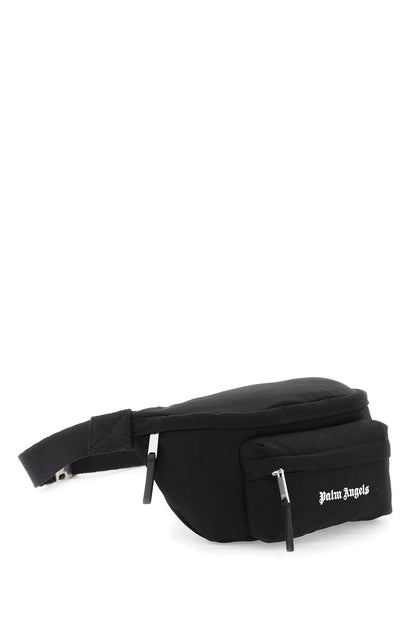 Palm Angels Canvas Waist Bag With Embroidered Logo. Men