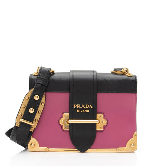 Prada Calfskin Cahier Shoulder Bag (SHF-Iw1abn)