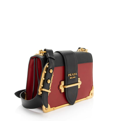 Prada Calfskin Cahier Shoulder Bag (SHF-I9m1ff)