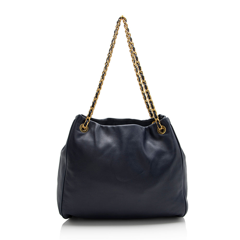 Prada Calfskin Chain Large Tote (SHF-22120)