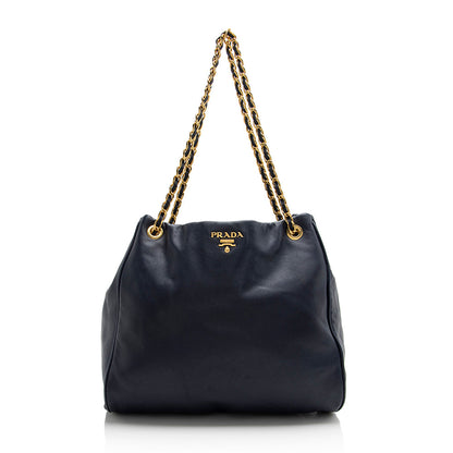 Prada Calfskin Chain Large Tote (SHF-22120)