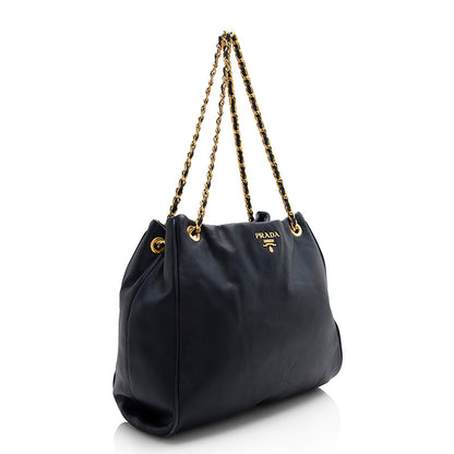 Prada Calfskin Chain Large Tote (SHF-22120)