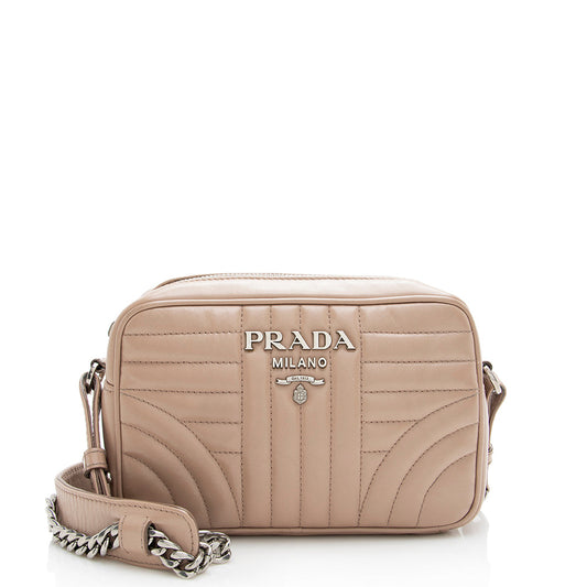 Prada Calfskin Diagramme Crossbody Bag - FINAL SALE (SHF-21709)