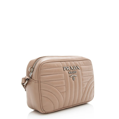 Prada Calfskin Diagramme Crossbody Bag - FINAL SALE (SHF-21709)