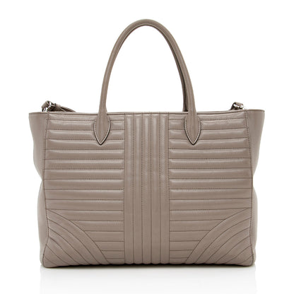 Prada Calfskin Diagramme Tote (SHF-15266)