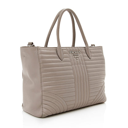 Prada Calfskin Diagramme Tote (SHF-15266)