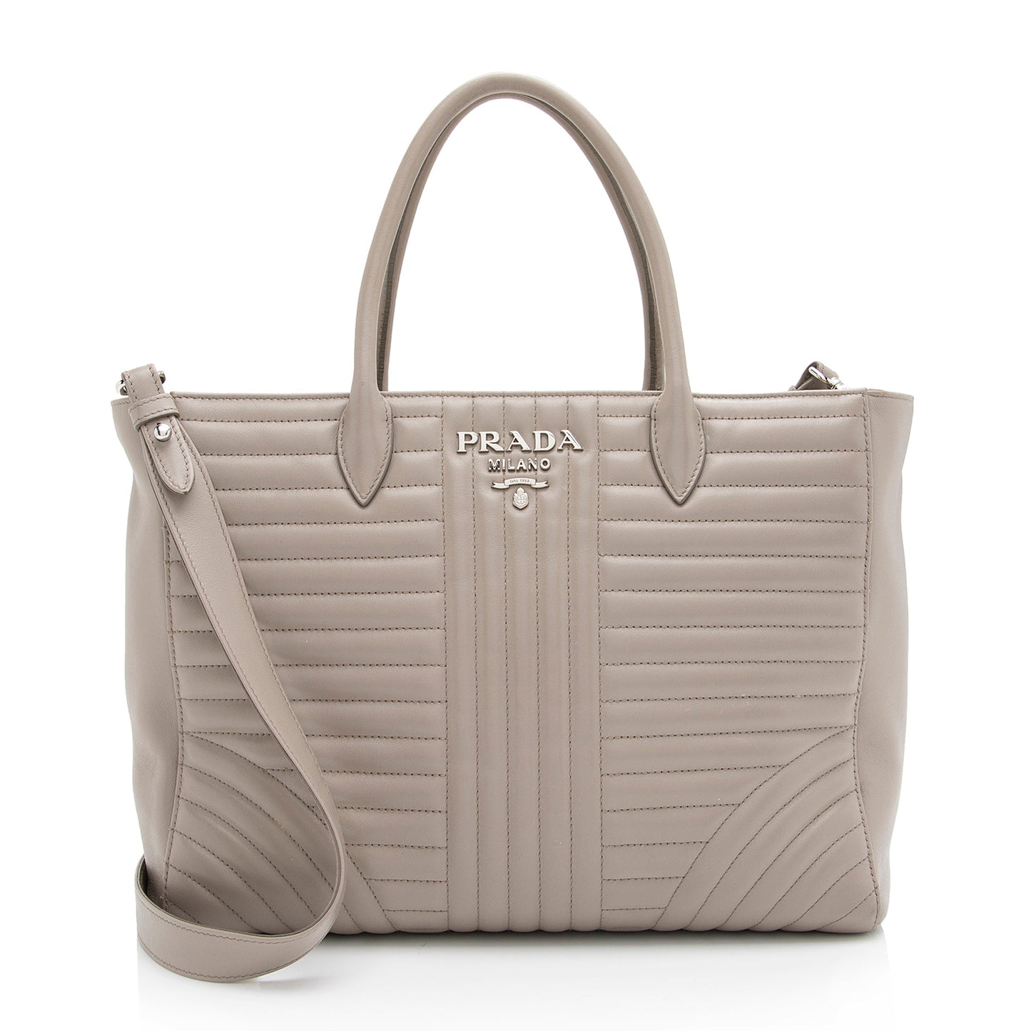 Prada Calfskin Diagramme Tote (SHF-23543)