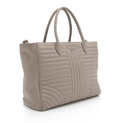 Prada Calfskin Diagramme Tote (SHF-23543)