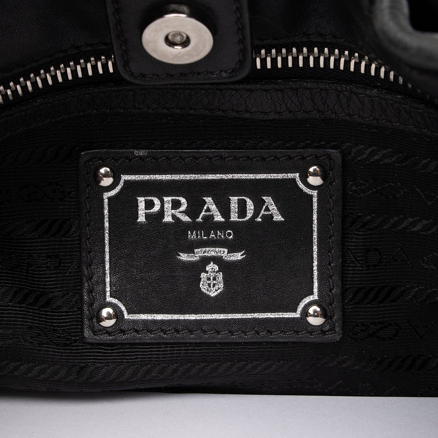 Prada Soft Calfskin Pleated Side Pocket Hobo (SHF-pruIY9)