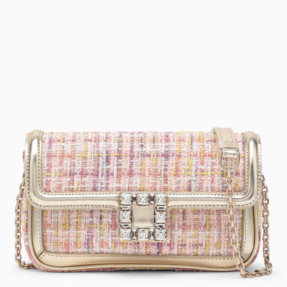 Roger Vivier Shoulder Bag In Pink Bouclé Fabric Women