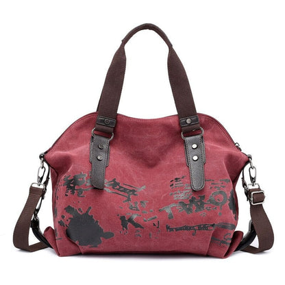 Ink Splash Pattern Women's Casual Handbag