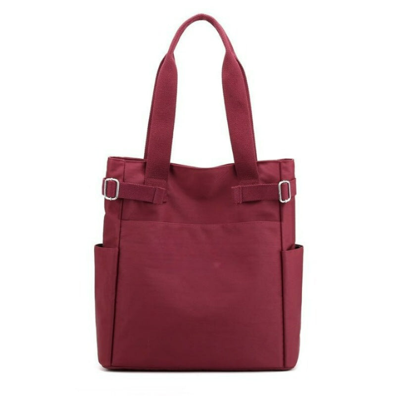 Women's Solid Color Nylon Shoulder Bag