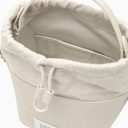 Maison Margiela Greige Bucket Bag By 5Ac In Leather And Canvas Men