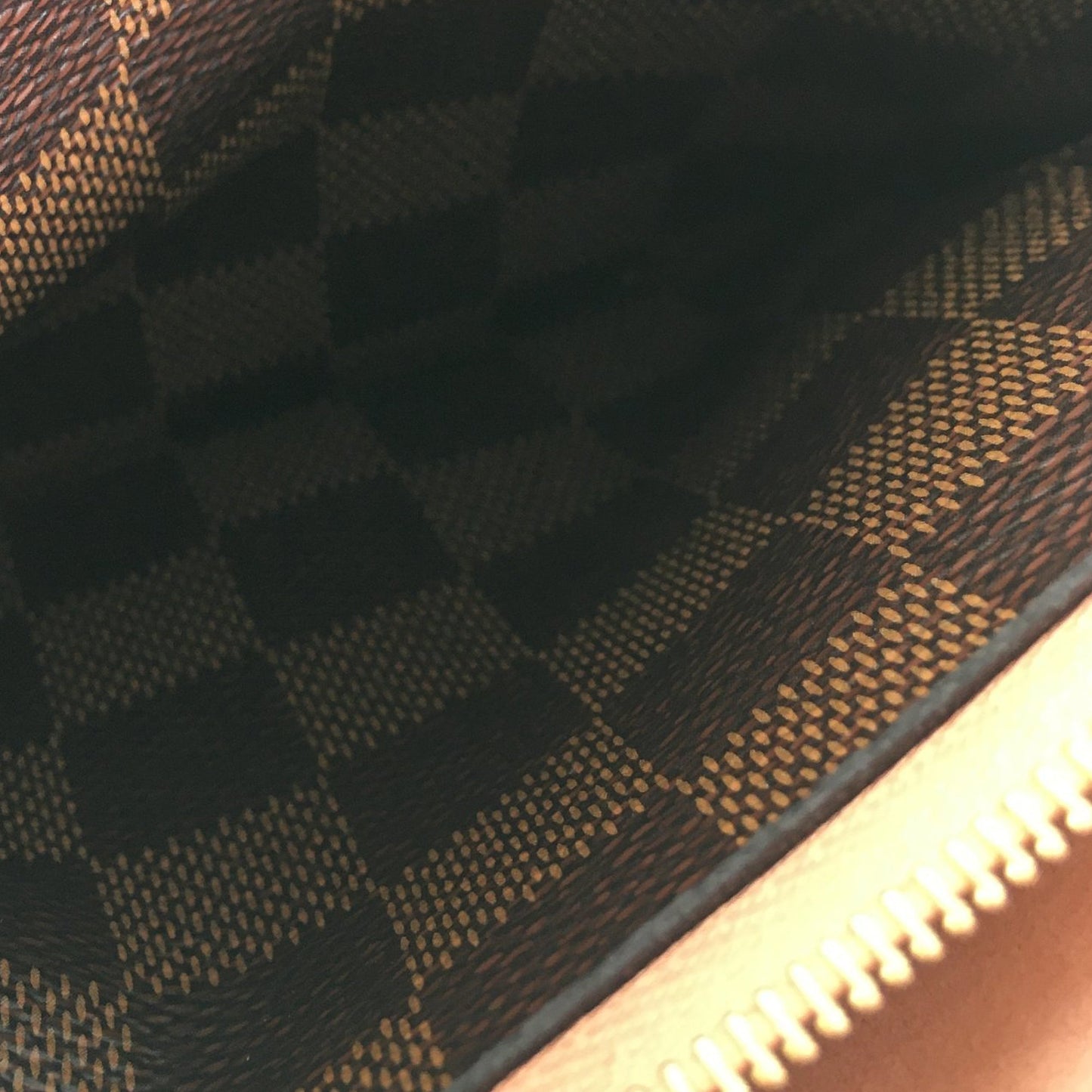 Louis Vuitton Double Zip Pochette Damier Ebene Canvas