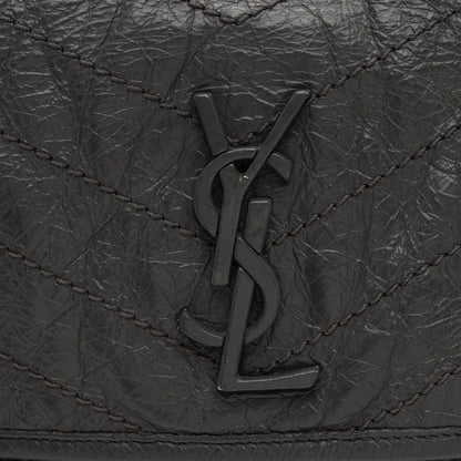 Saint Laurent Crinkled Calfskin Monogram Niki Medium Shoulder Bag (SHF-J4S3bV)