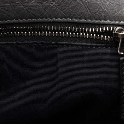 Saint Laurent Crinkled Calfskin Monogram Niki Medium Shoulder Bag (SHF-J4S3bV)