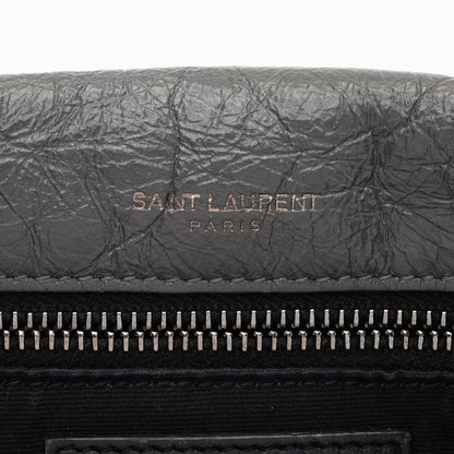 Saint Laurent Crinkled Calfskin Monogram Niki Medium Shoulder Bag (SHF-J4S3bV)