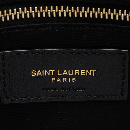 Saint Laurent Matelasse Calfskin Monogram LouLou Chain Medium Shoulder Bag (SHF-W4gfSq)