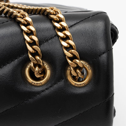 Saint Laurent Matelasse Calfskin Monogram LouLou Chain Small Crossbody Bag (SHF-8sE3HH)