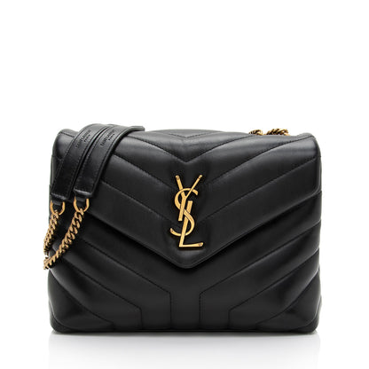 Saint Laurent Matelasse Calfskin Monogram LouLou Chain Small Crossbody Bag (SHF-8sE3HH)