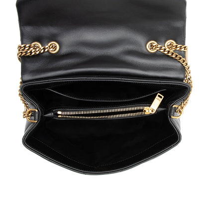 Saint Laurent Matelasse Calfskin Monogram LouLou Chain Small Crossbody Bag (SHF-8sE3HH)